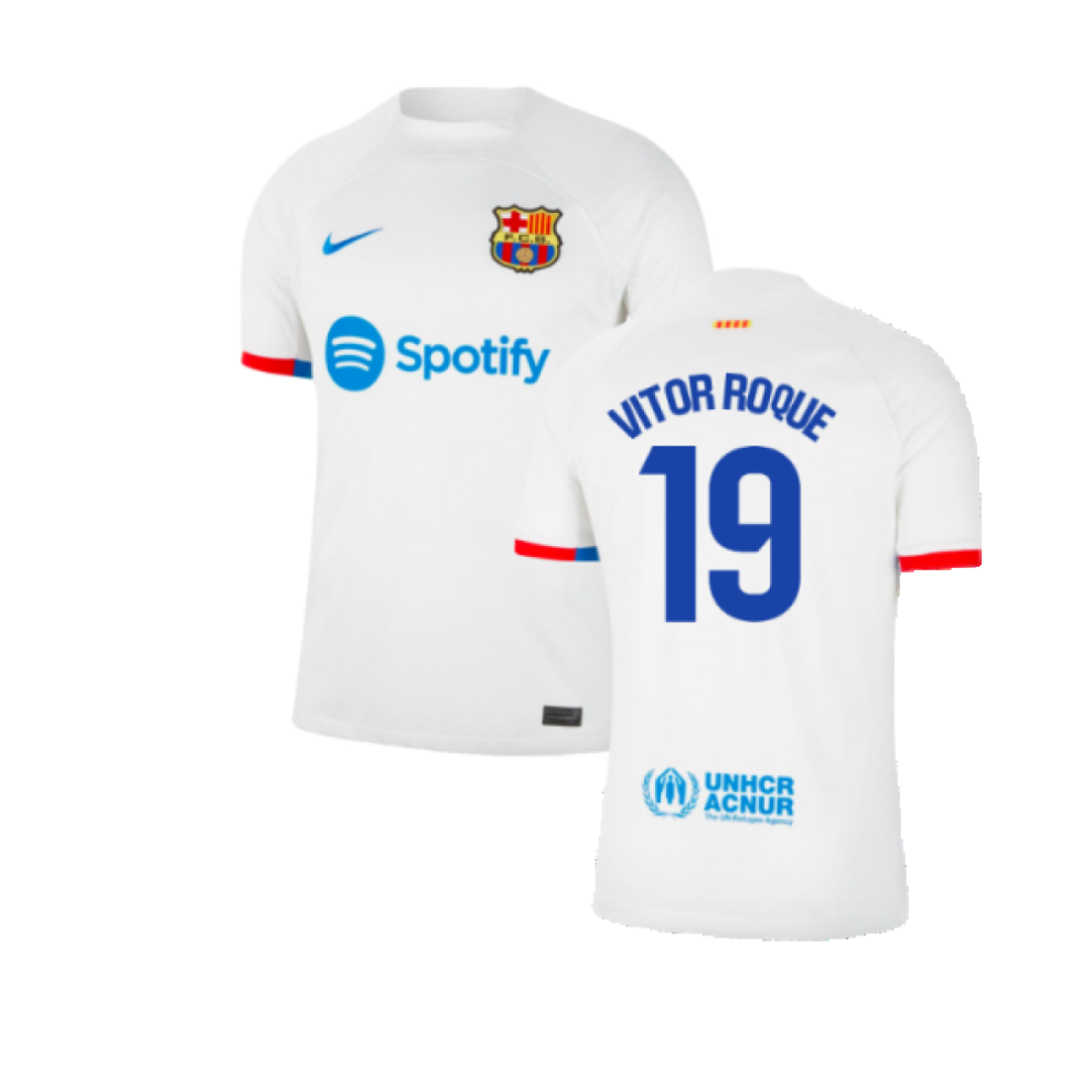 (L) 2023-2024 Barcelona Away Shirt (Vitor Roque 19)