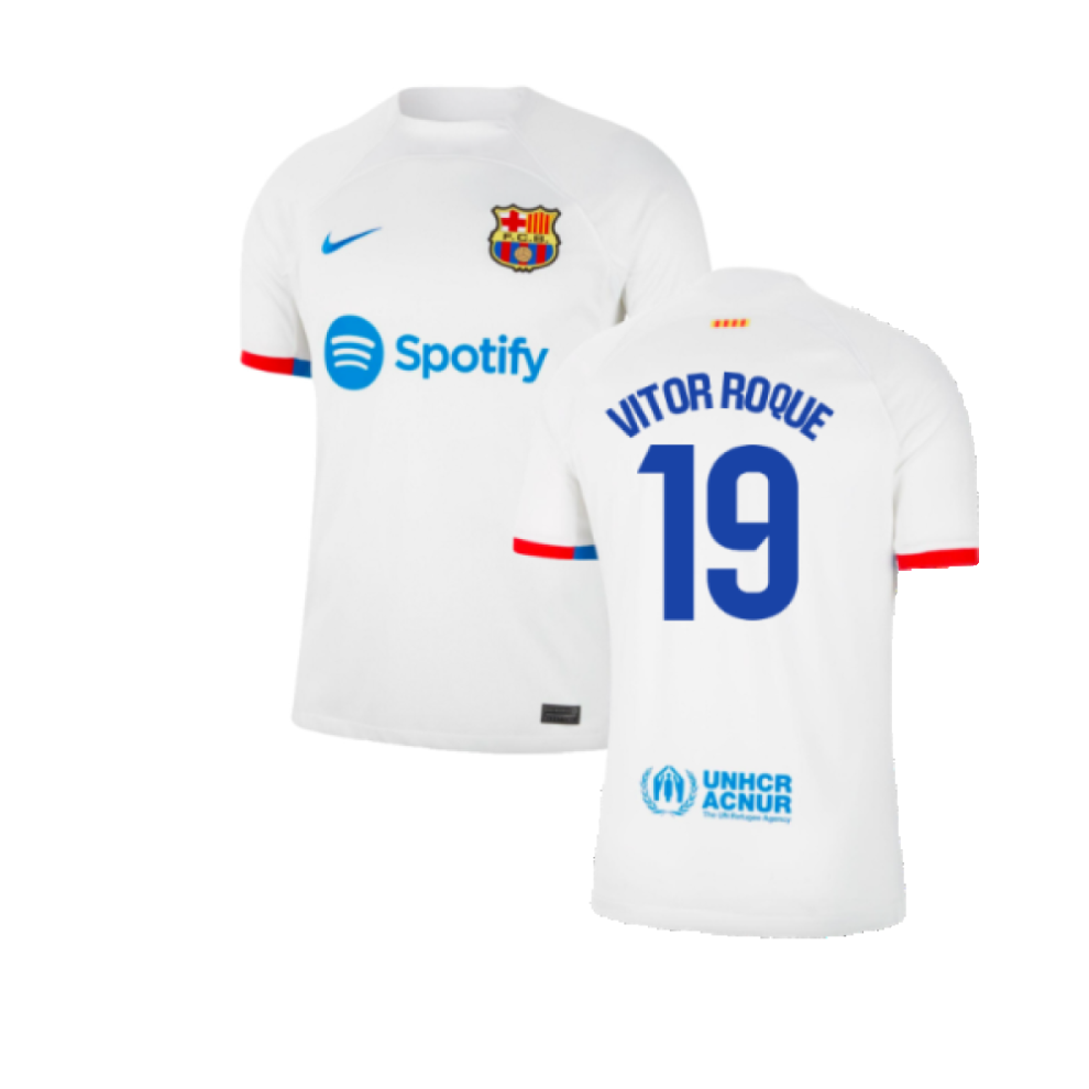 (S) 2023-2024 Barcelona Away Shirt (Vitor Roque 19)