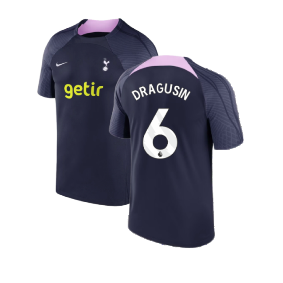 (L) 2023-2024 Tottenham Strike Dri-Fit Training Shirt (Marine) (Dragusin 6)