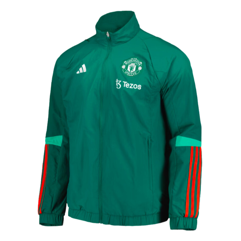 (3XL) 2023-2024 Man Utd Presentation Jacket (Green)