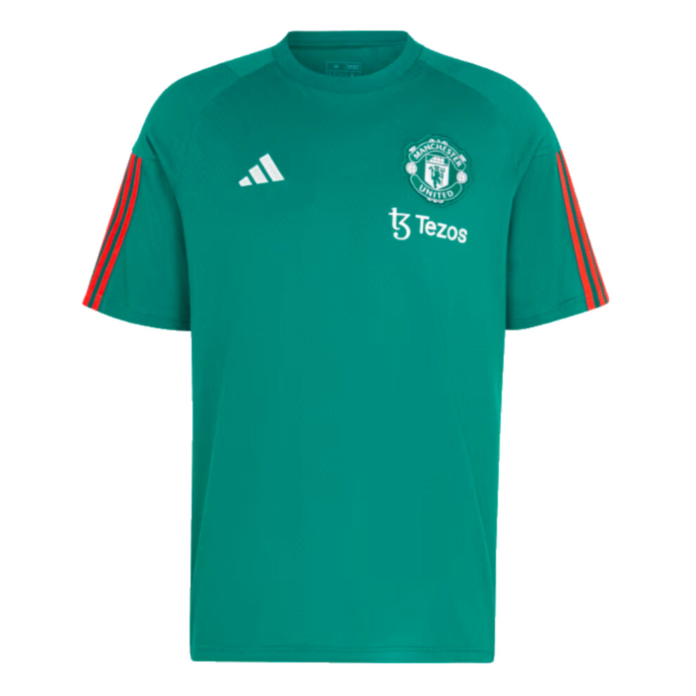 Adidas (S) 2023-2024 Man Utd Training Tee (Green) Green