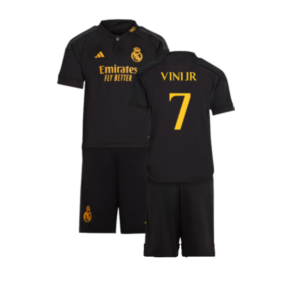 (18-24 Months) 2023-2024 Real Madrid Third Mini Kit (Vini Jr 7)