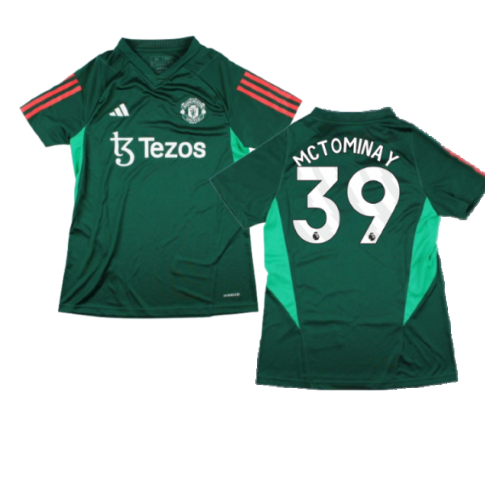 (XS) 2023-2024 Man Utd Training Shirt (Green) - Ladies (McTominay 39)