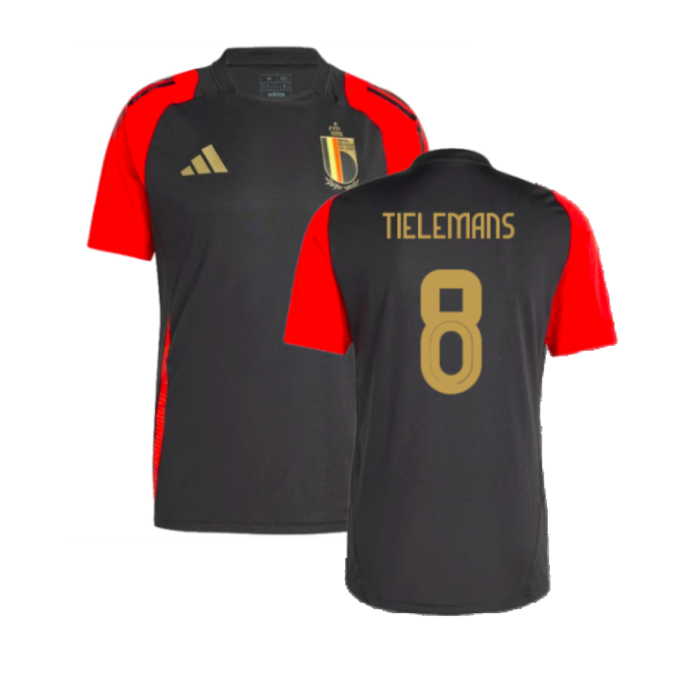 (M) 2024-2025 Belgium Training Jersey (Black) (Tielemans 8)