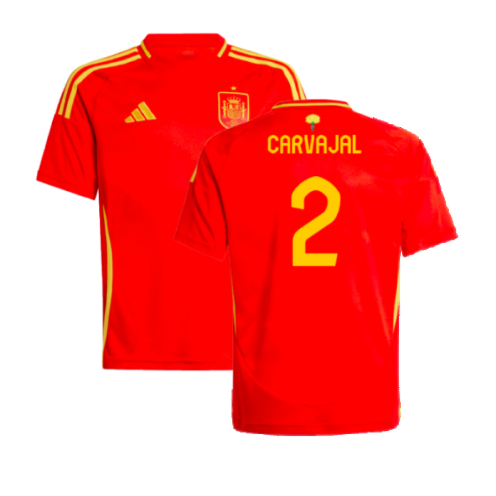 Adidas (Xxl) 2024-2025 Spain Home Shirt (Kids) (Carvajal 2)