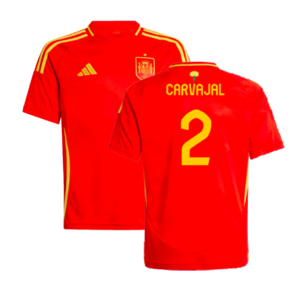 (XXL) 2024-2025 Spain Home Shirt (Kids) (Carvajal 2)