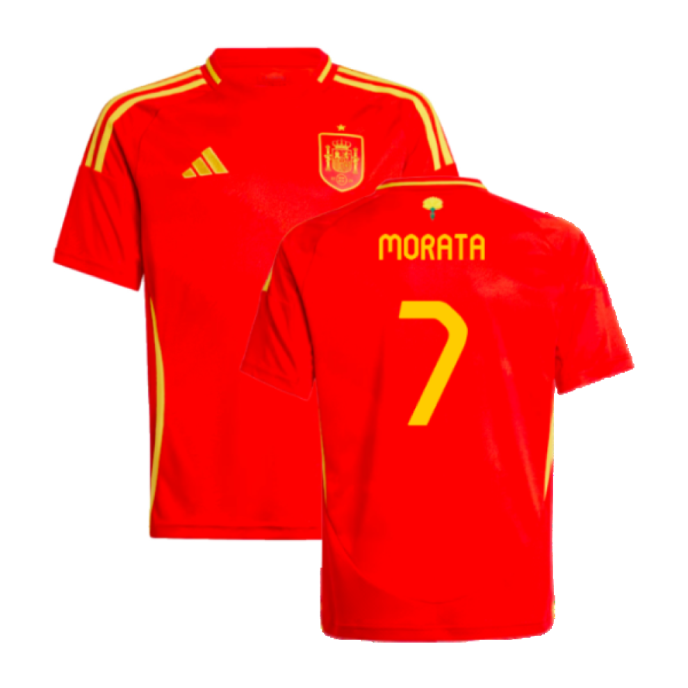 Adidas (Sb) 2024-2025 Spain Home Shirt (Kids) (Morata 7)