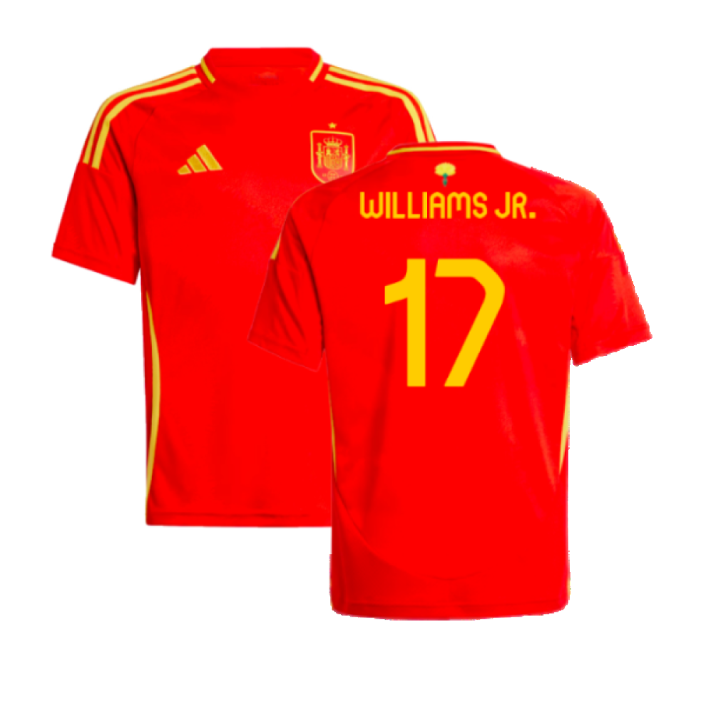 (SB) 2024-2025 Spain Home Shirt (Kids) (Williams JR. 17)