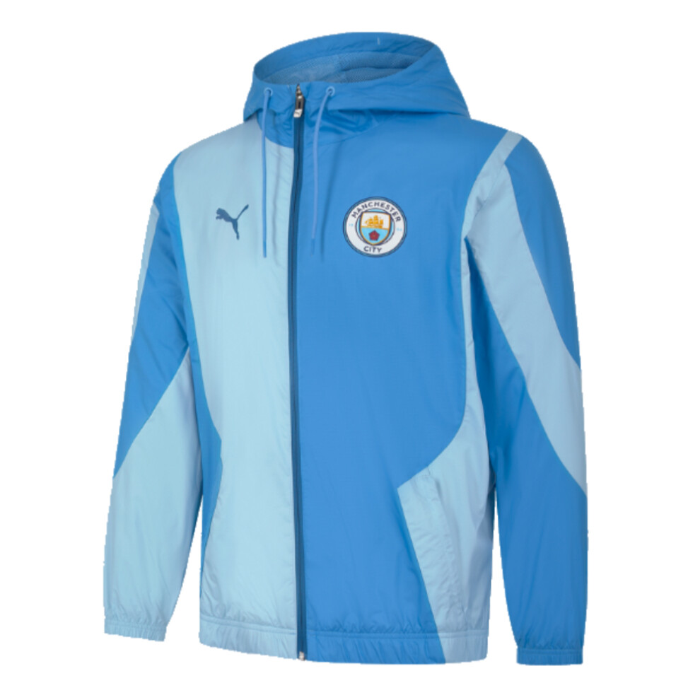 (XXL) 2023-2024 Man City Prematch Woven Jacket (Regal Blue)