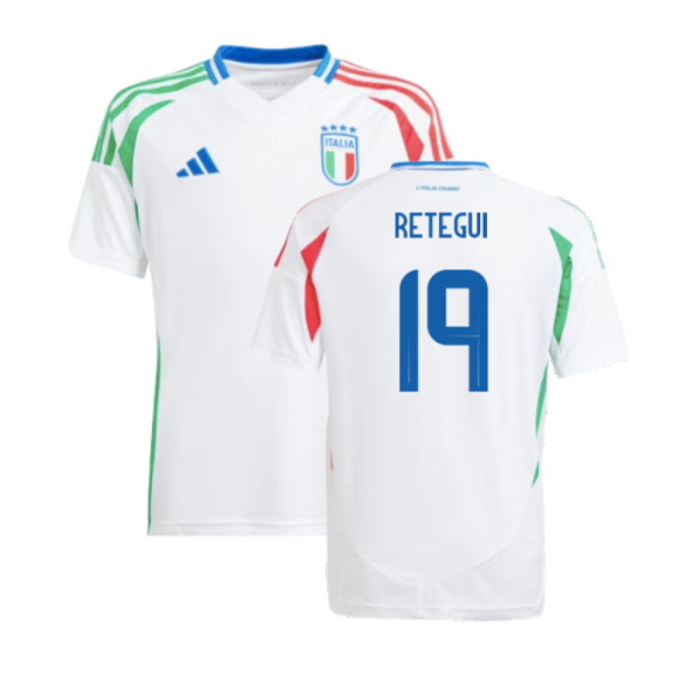 Adidas (Mb) 2024-2025 Italy Away Shirt (Kids) (Retegui 19)