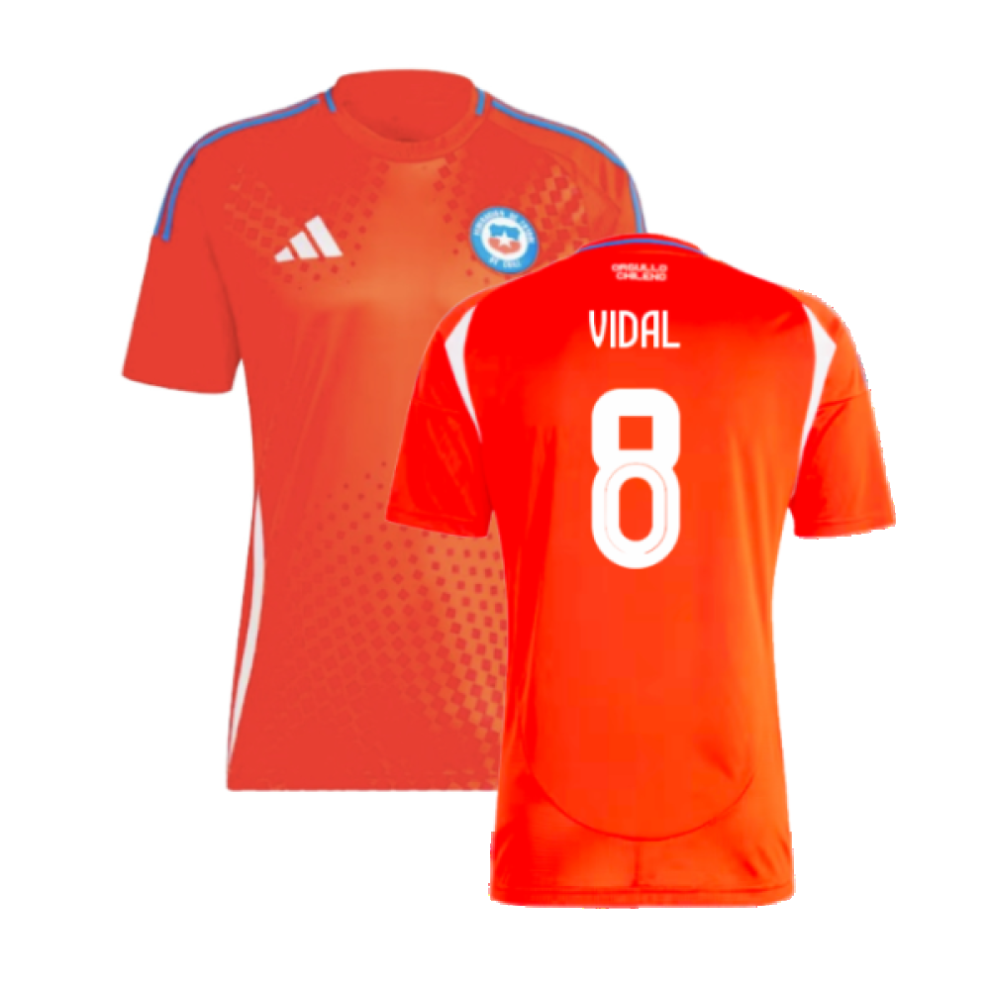 (L) 2024-2025 Chile Home Shirt (VIDAL 8)