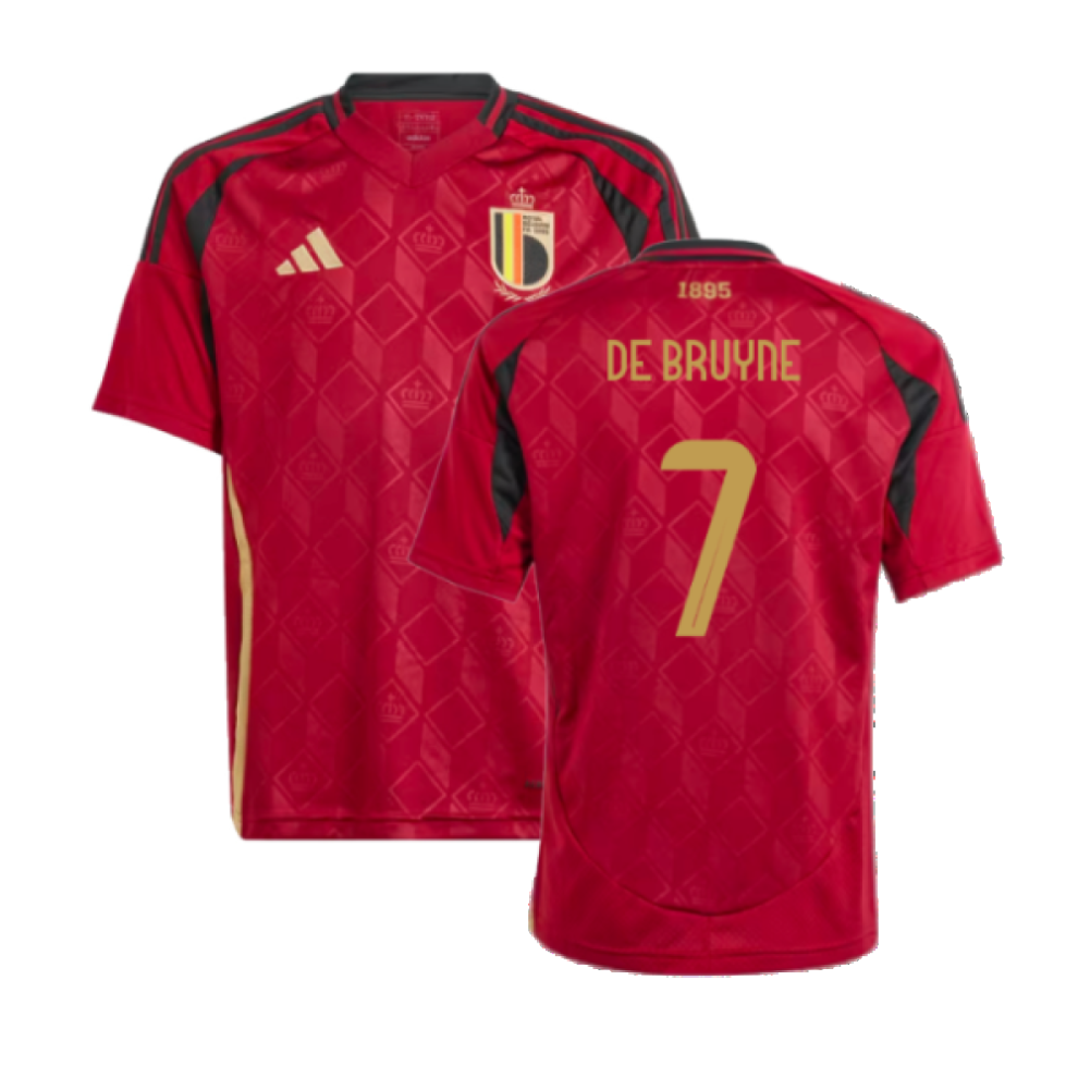 (MB) 2024-2025 Belgium Home Shirt (Kids) (De Bruyne 7)