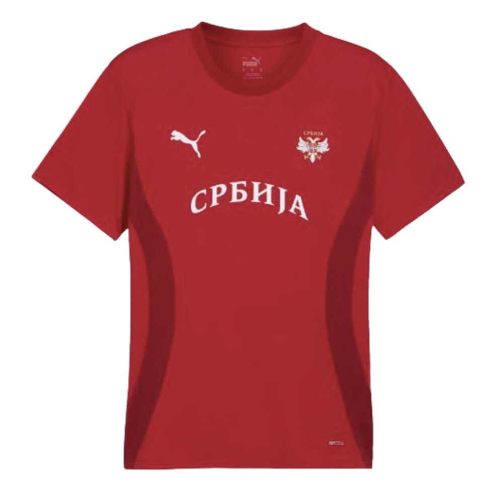 (XXL) 2024-2025 Serbia Pre-Match Jersey (Dark Cherry)