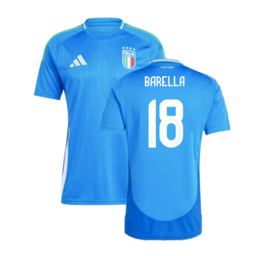 Adidas (L) 2024-2025 Italy Home Shirt (Barella 18)