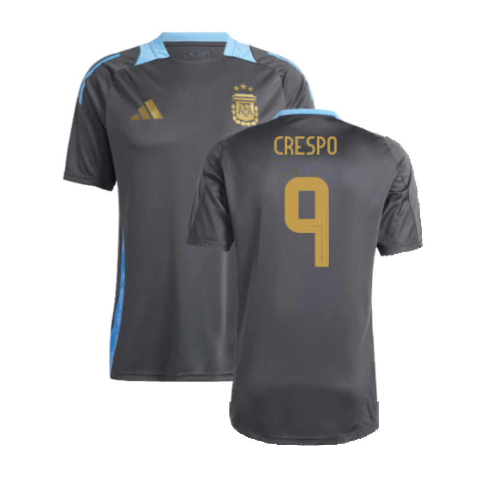 (M) 2024-2025 Argentina Training Jersey (Carbon) (CRESPO 9)