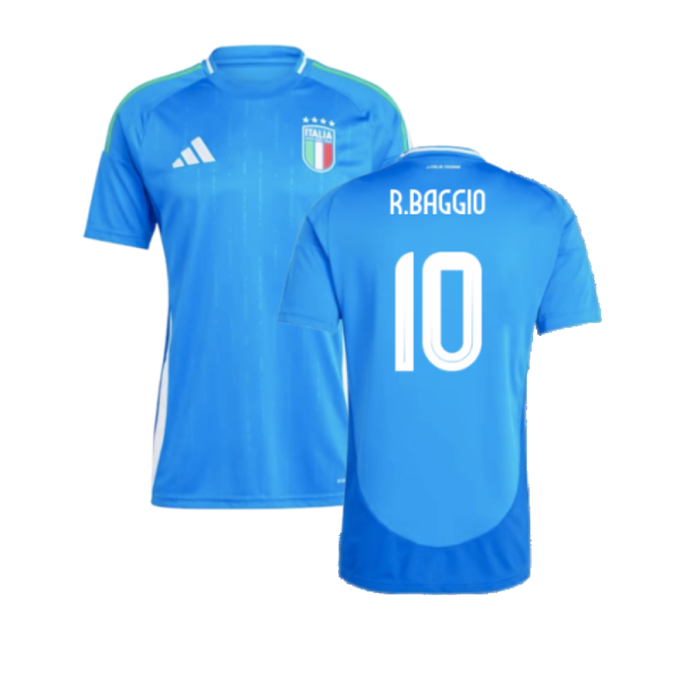 (XL) 2024-2025 Italy Home Shirt (R.BAGGIO 10)