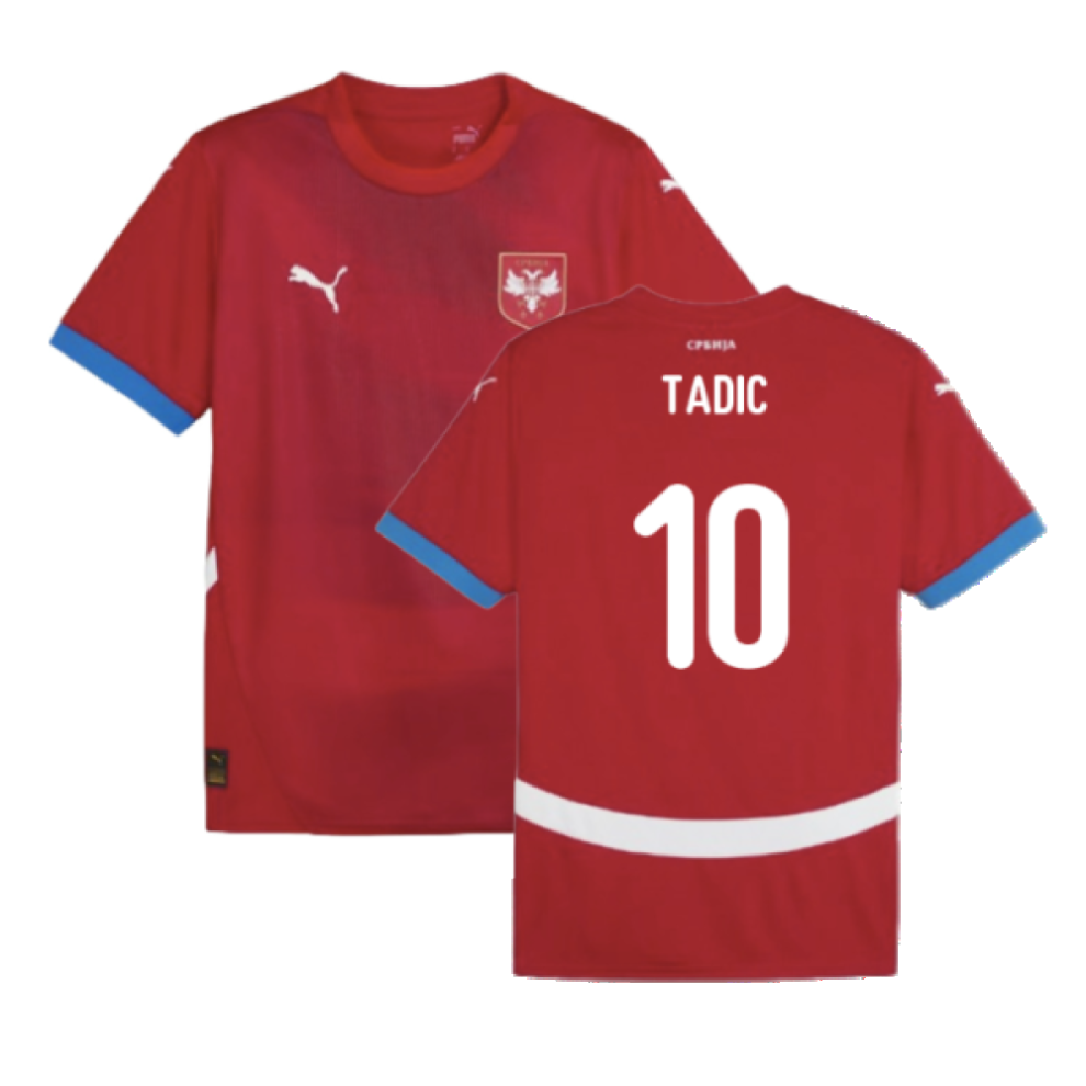 (M) 2024-2025 Serbia Home Shirt (Tadic 10)