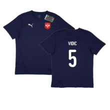 (M) 2024-2025 Serbia Training Jersey (Navy) (Vidic 5)