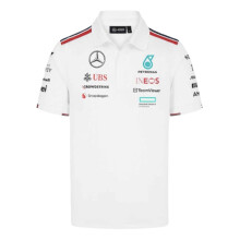 (L) 2024 Mercedes-AMG Team Polo Shirt (White)