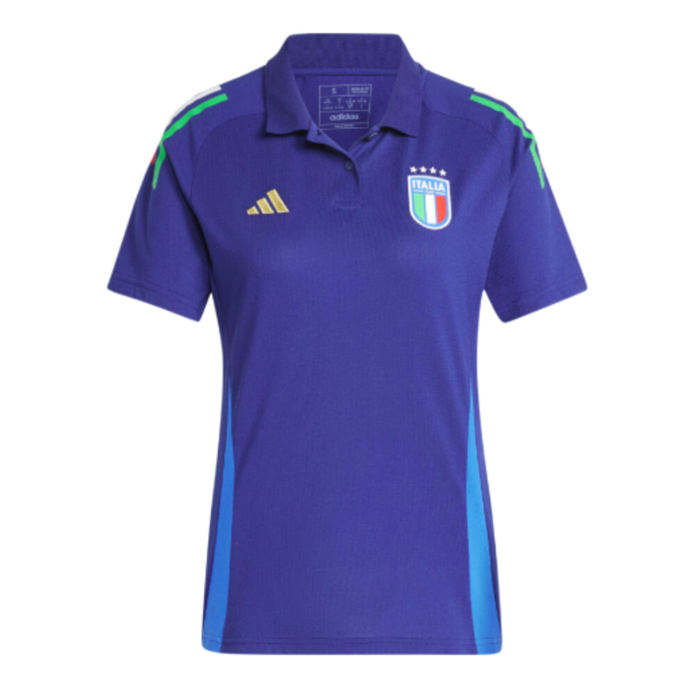 Adidas (Xs) 2024-2025 Italy Polo Shirt (Navy) - Ladies Blue