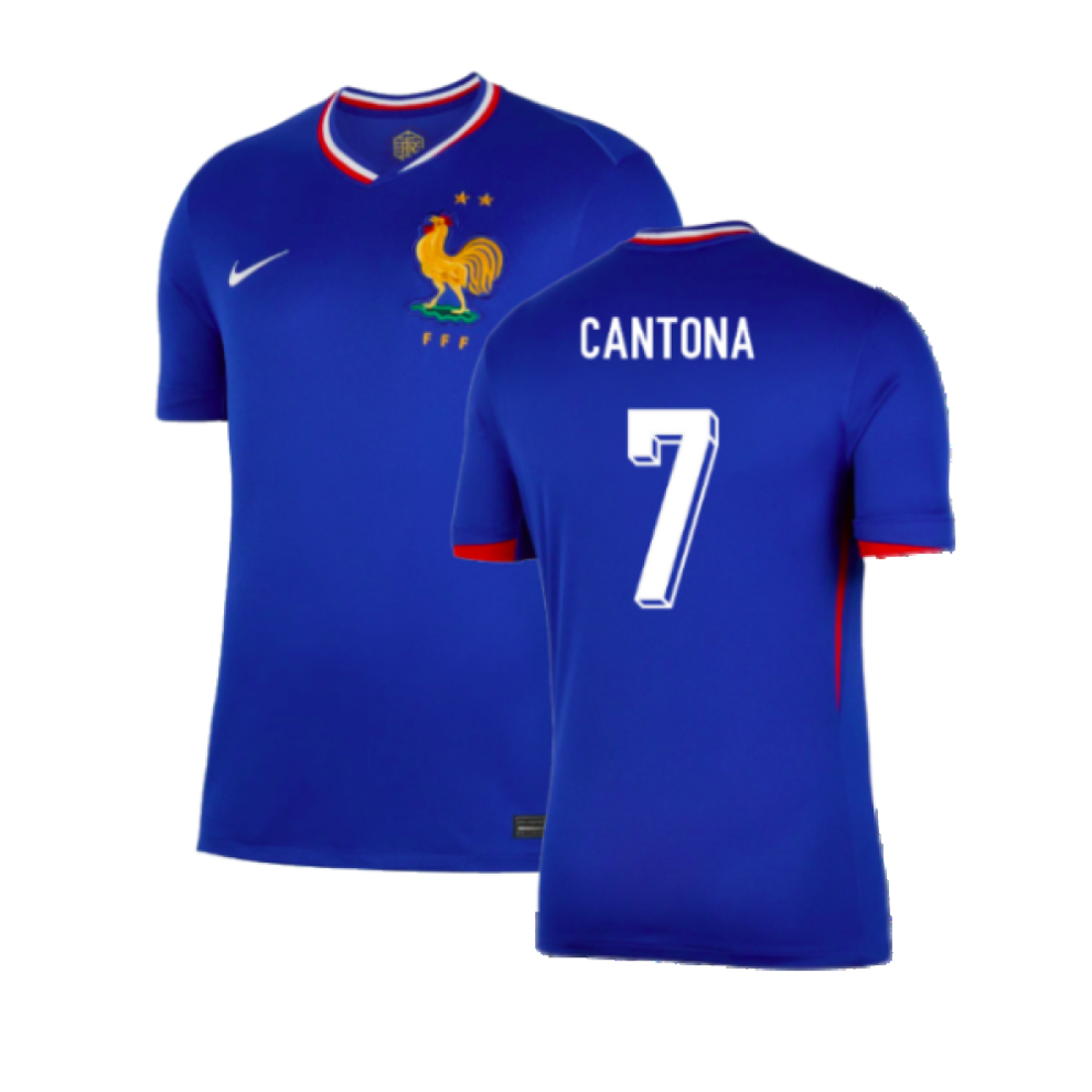 (XXL) 2024-2025 France Home Shirt (Cantona 7)