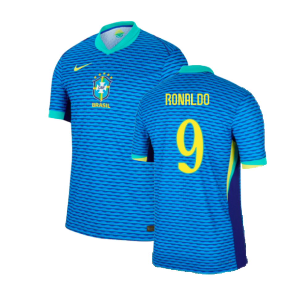 (S) 2024-2025 Brazil Away Dri-Fit ADV Match Shirt (Ronaldo 9)