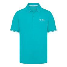 (3XL) 2024 Mercedes-AMG Team Polo Shirt (Ultra Teal)