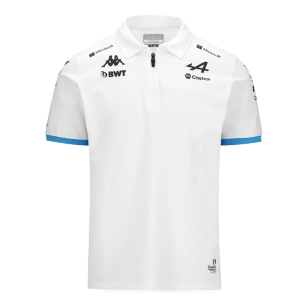 (XLB) 2024 Alpine BWT Team Polo Shirt (White) - Kids