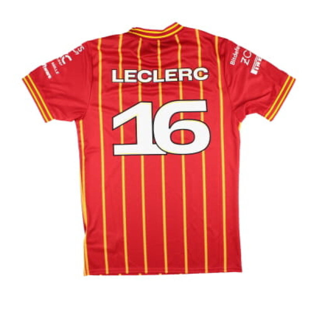 (XXL) 2024 Ferrari Team Soccer Jersey - Charles Leclerc