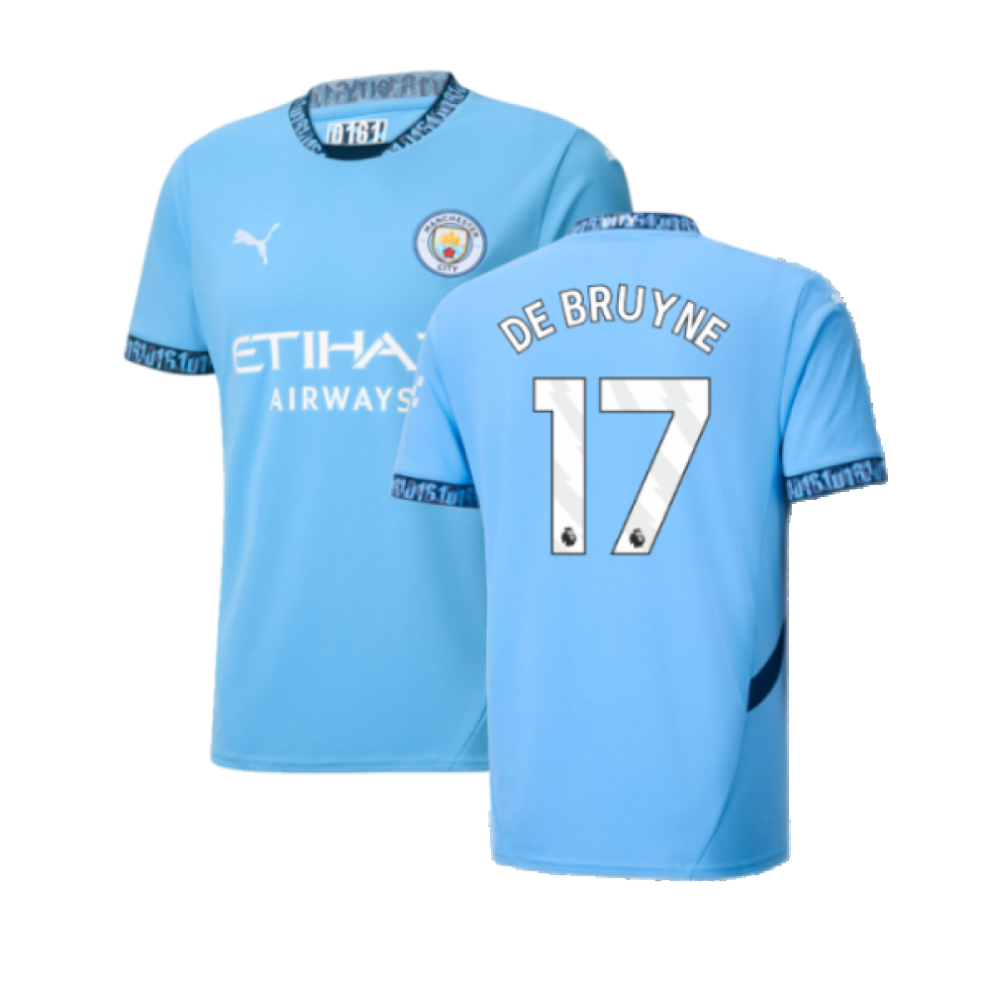 (M) 2024-2025 Man City Home Shirt (De Bruyne 17)