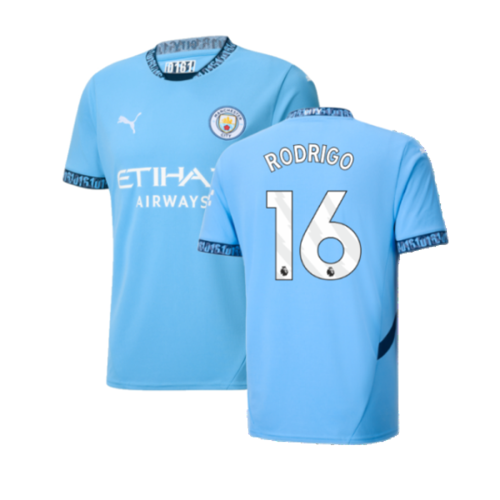 (L) 2024-2025 Man City Home Shirt (Rodrigo 16)