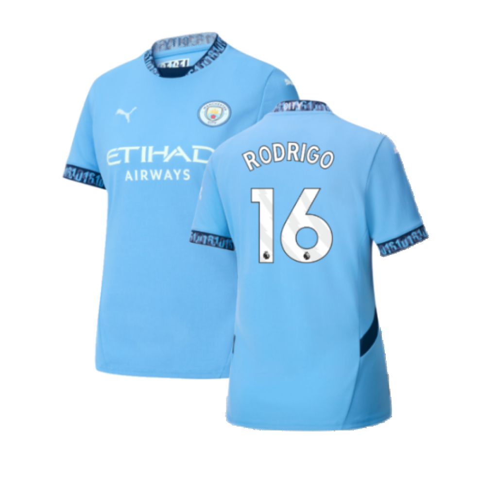 Puma (S) 2024-2025 Man City Home Shirt (Womens) (Rodrigo 16)