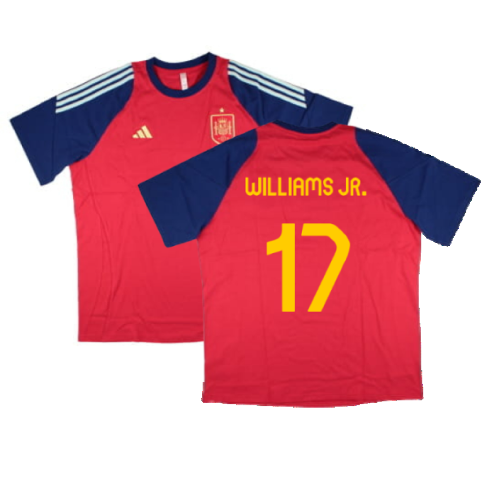 (L) 2024-2025 Spain Training Tee (Red) (Williams JR. 17)