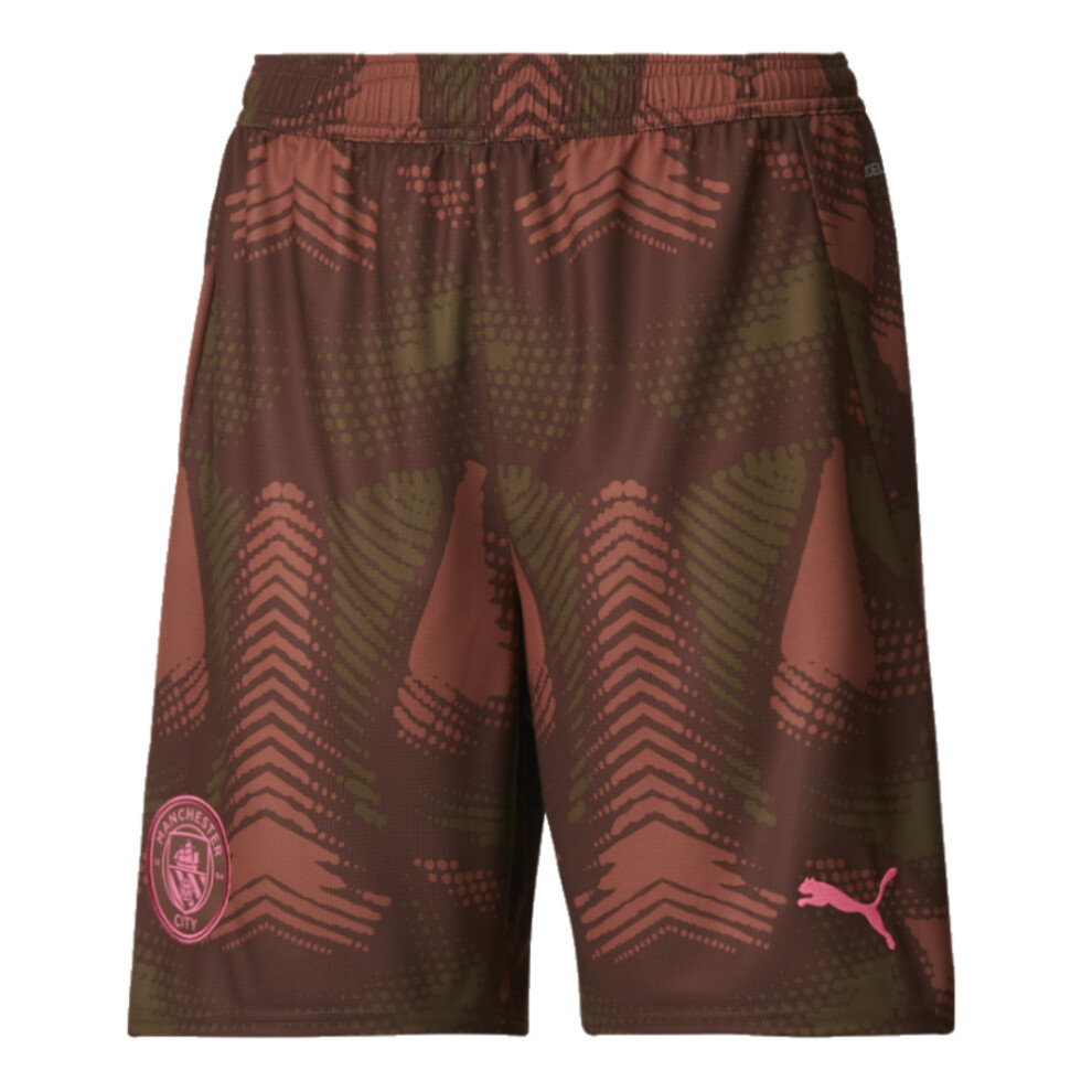 (S) 2024-2025 Man City Third Goalkeeper Shorts (Espresso Brown)