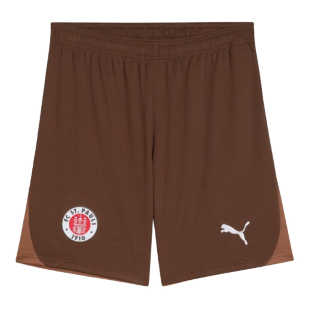 (L) 2024-2025 St Pauli Home Shorts (Brown)