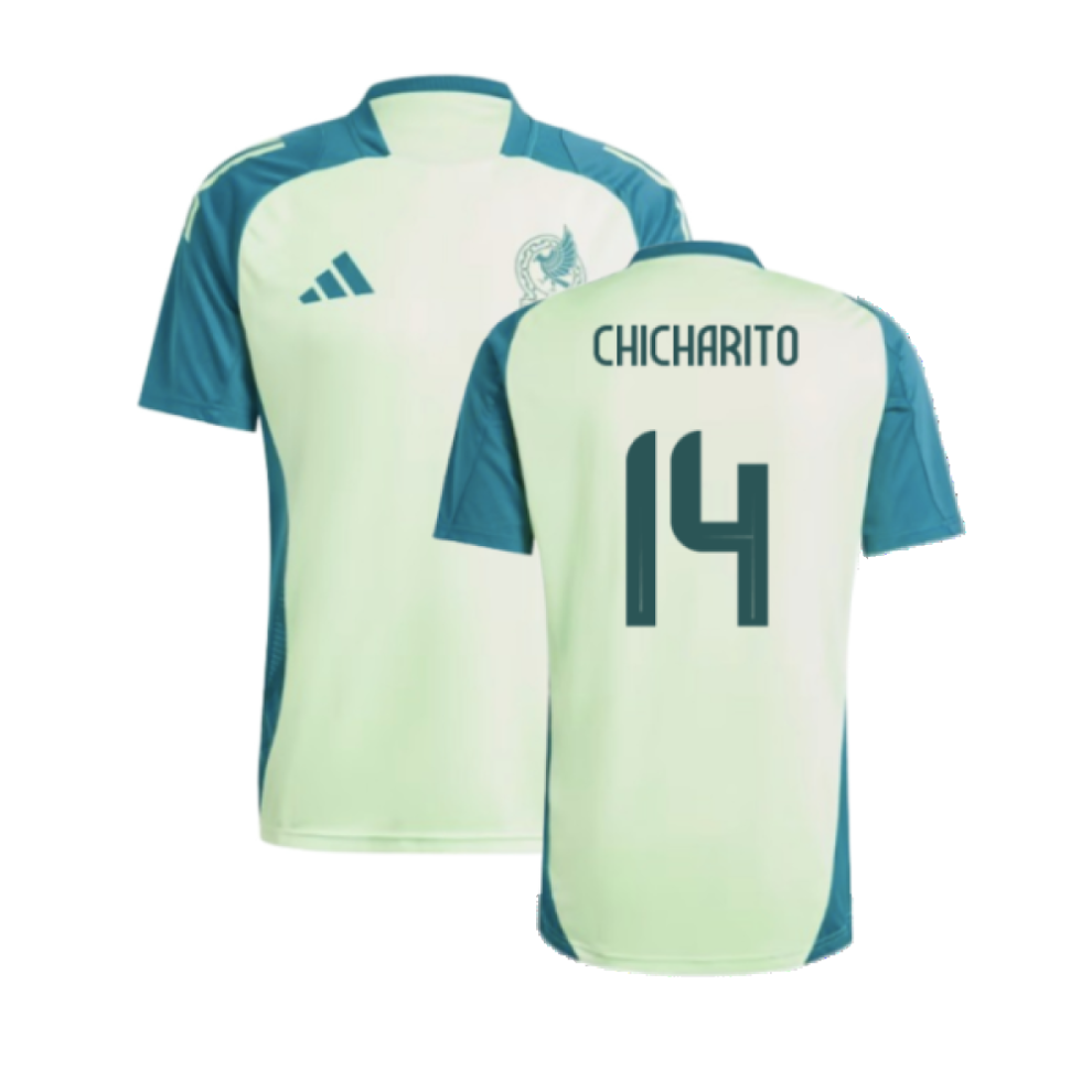 (3XL) 2024-2025 Mexico Training Jersey (Green) (CHICHARITO 14)