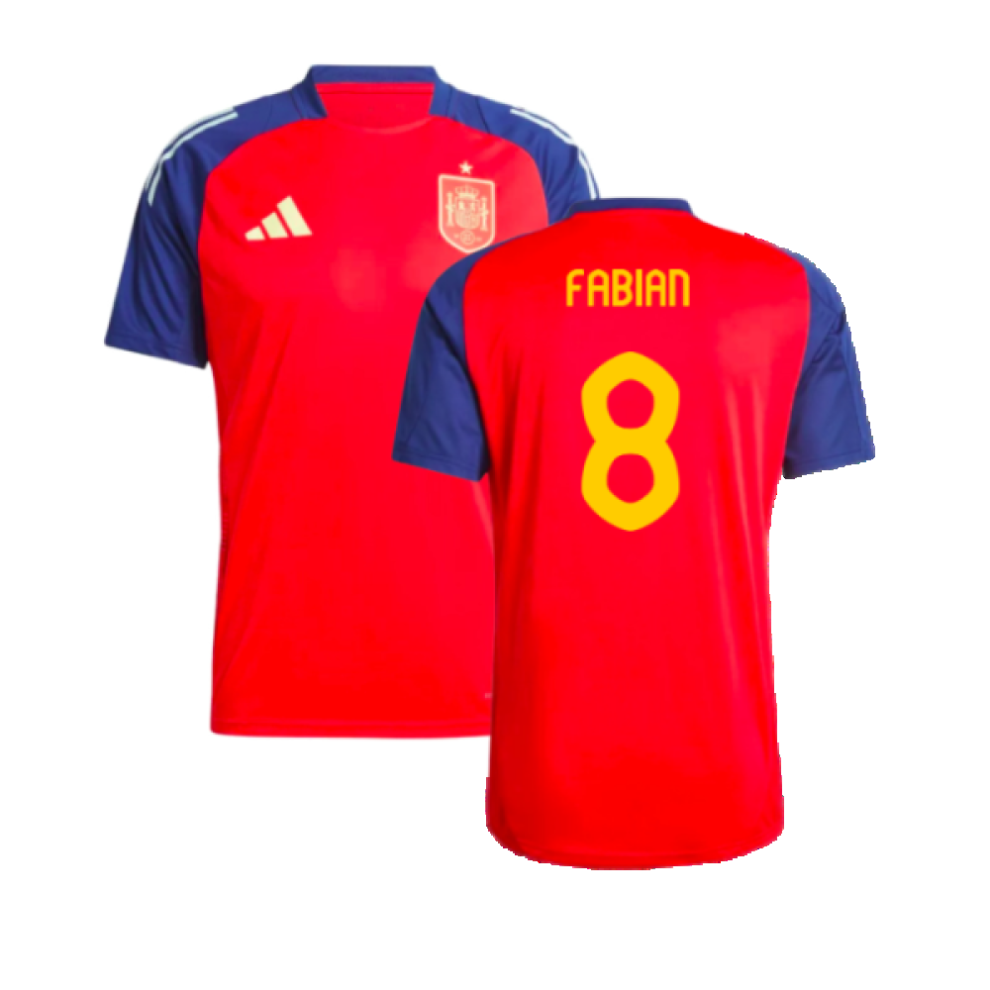 (XXL) 2024-2025 Spain Training Jersey (Red) (Fabian 8)