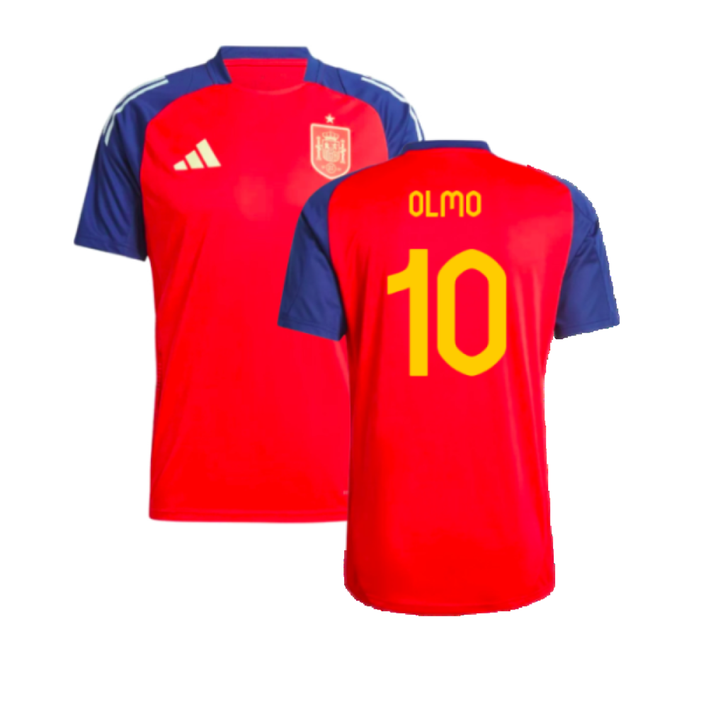 (XXL) 2024-2025 Spain Training Jersey (Red) (Olmo 10)