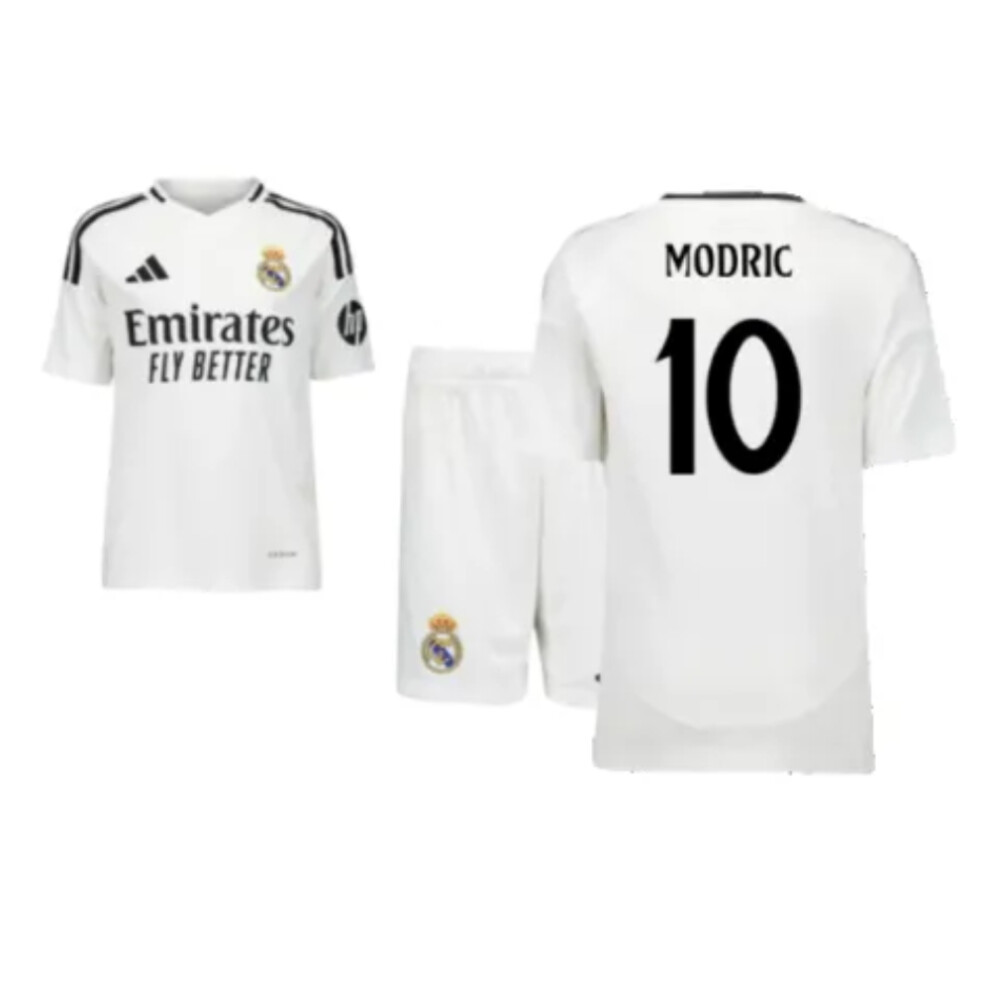 (XLB) 2024-2025 Real Madrid Home Youth Kit (Modric 10)