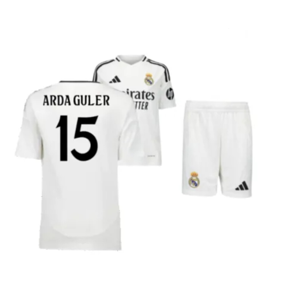 (XXL) 2024-2025 Real Madrid Home Youth Kit (Arda Guler 15)