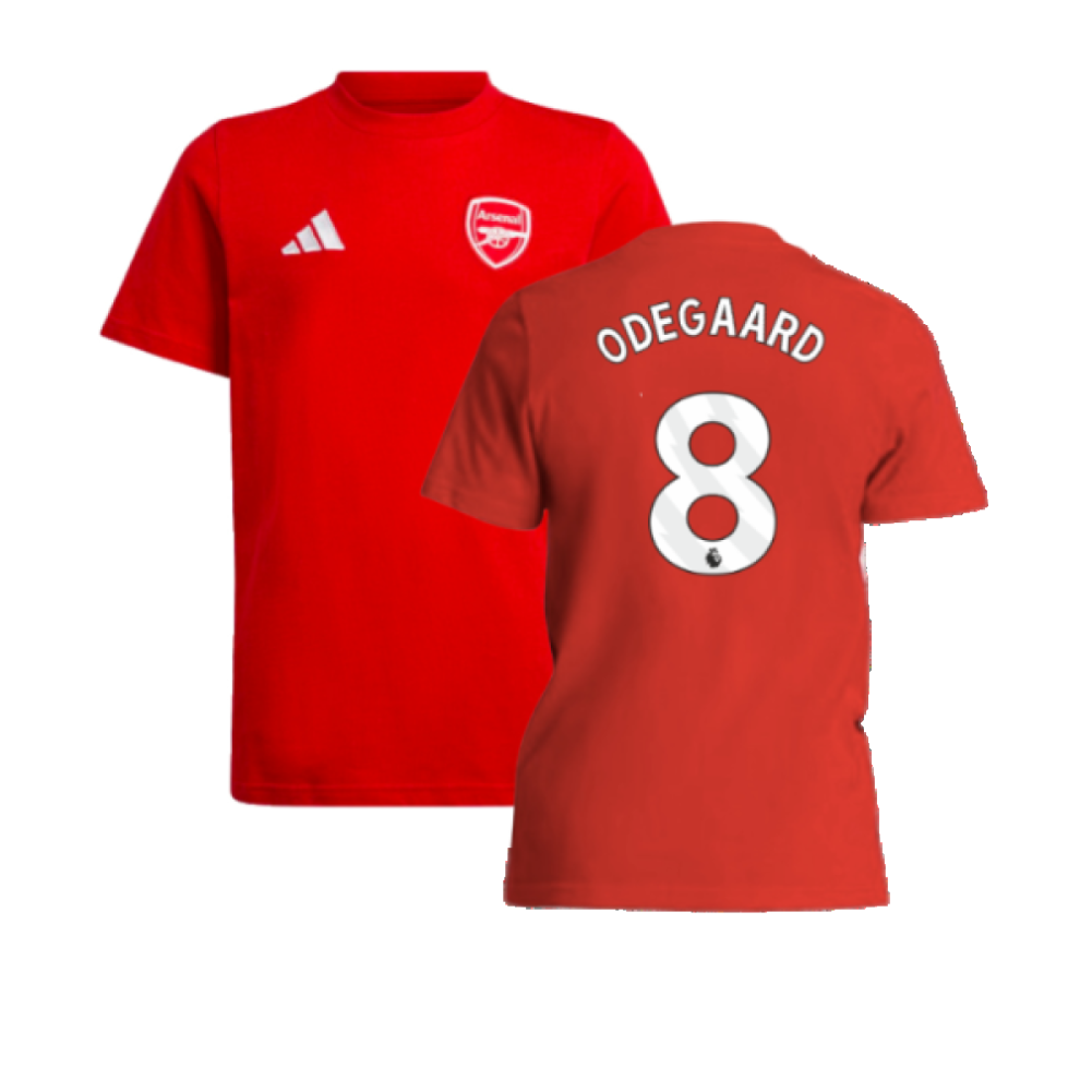 (XLB) 2024-2025 Arsenal Tee (Red) - Kids (Odegaard 8)