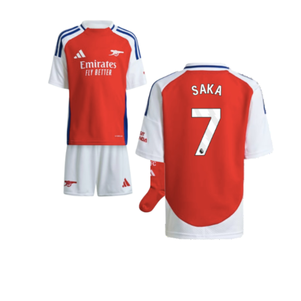 (18-24 Months) 2024-2025 Arsenal Home Mini Kit (Saka 7)