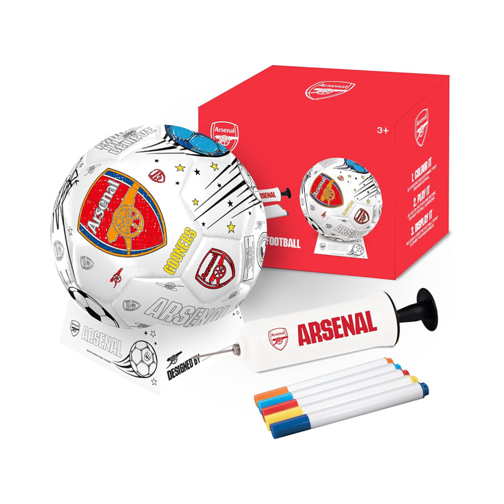 Arsenal Fc Arsenal 'Colour In' Mini Football Set Size 2