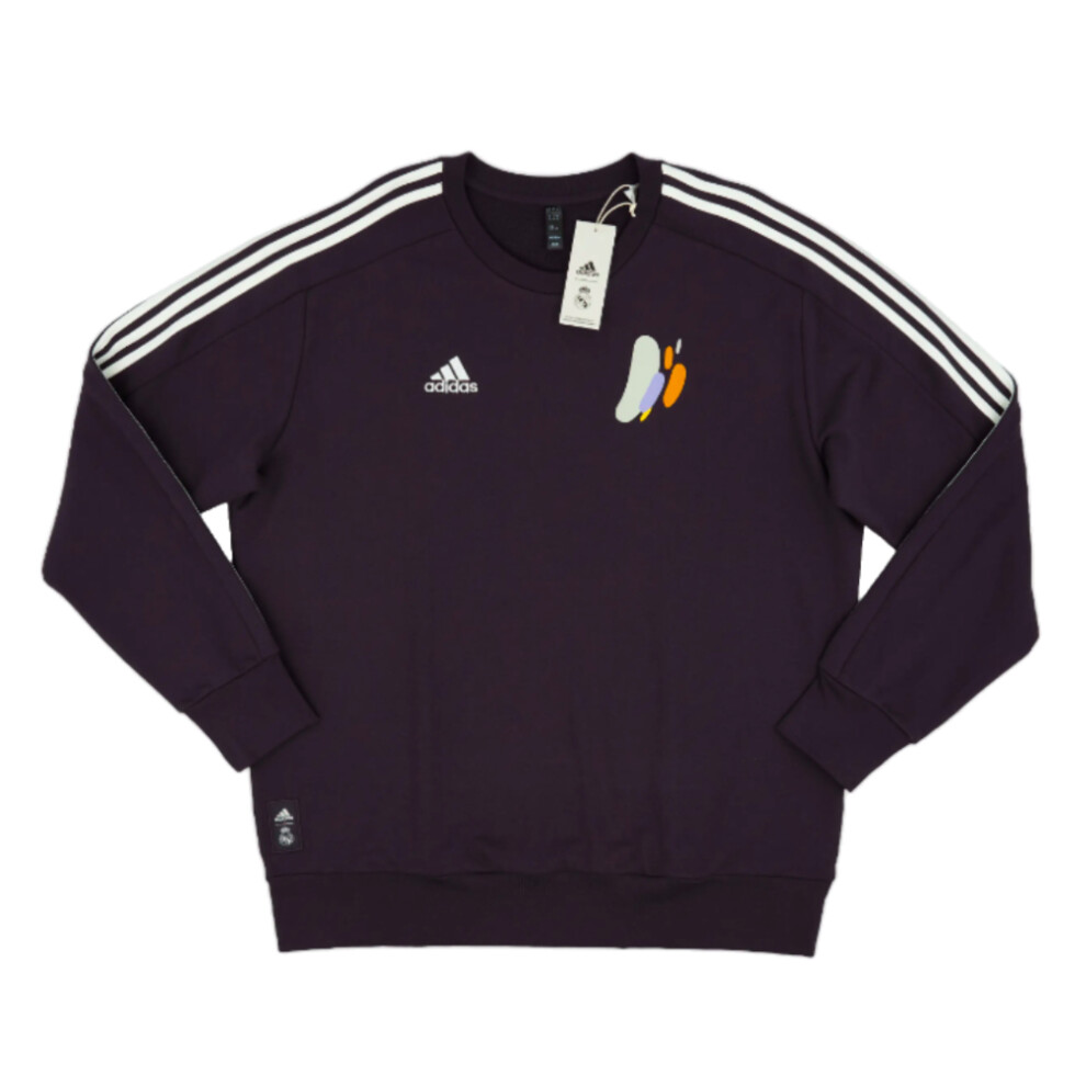 (XXL) 2024-2025 Real Madrid DNA Sweat Top (Aurora Black)