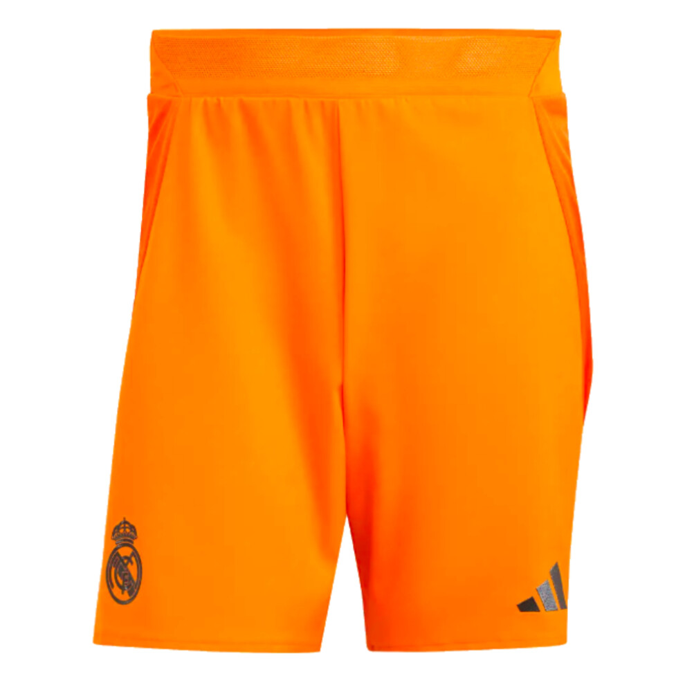 Adidas (Xl) 2024-2025 Real Madrid Authentic Away Shorts (Orange) Orange