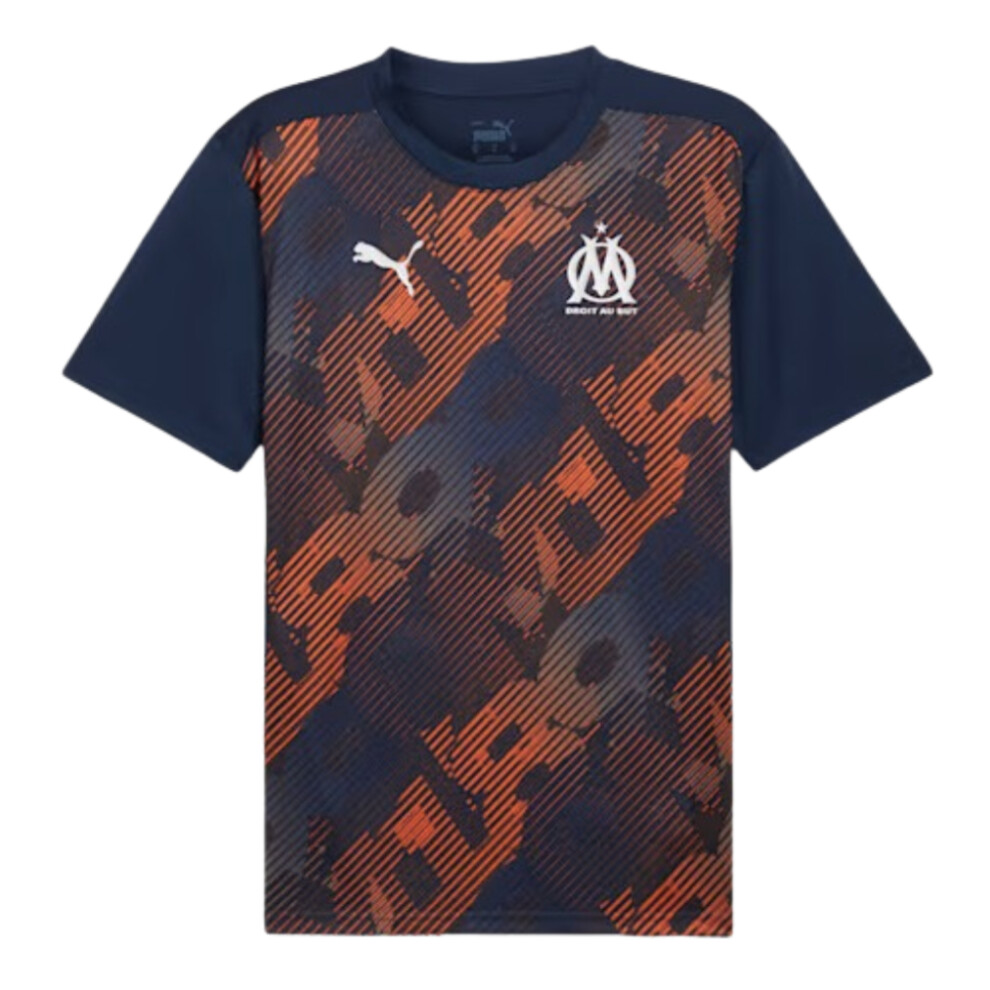 (L) 2024-2025 Marseille Pre-Match Shirt (Club Navy)