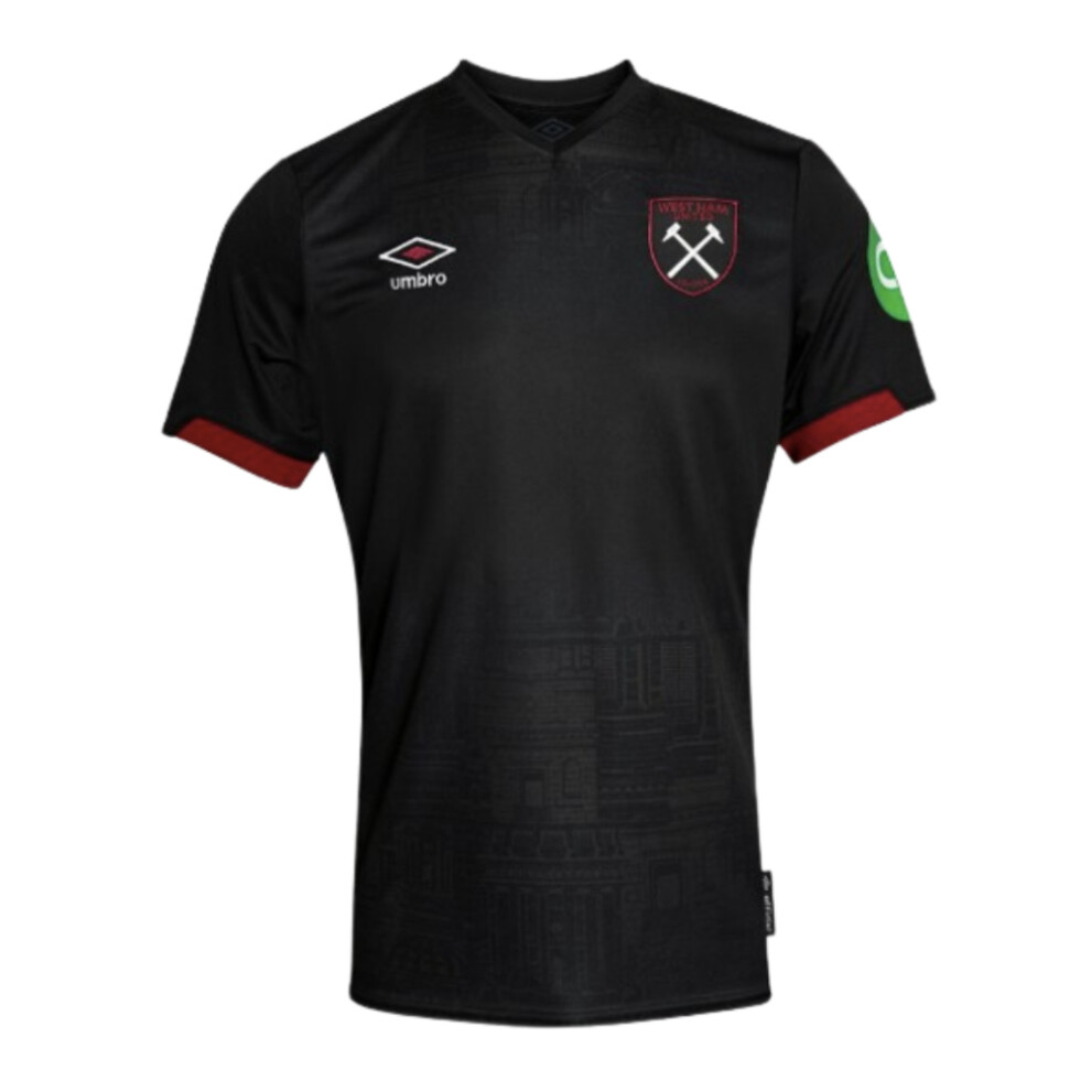 Umbro (Mb) 2024-2025 West Ham Away Shirt (Kids) Black