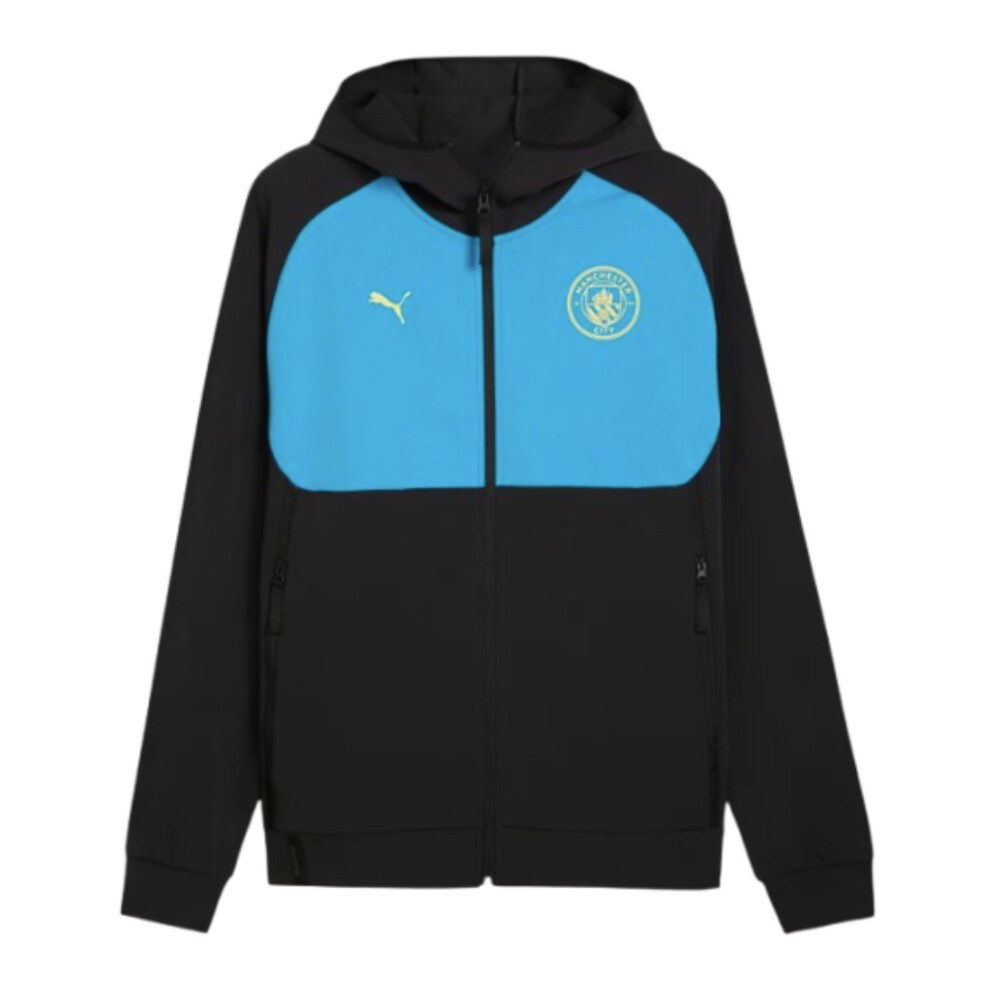 (M) 2024-2025 Man City Pumatech Woven Track Jacket (Black)