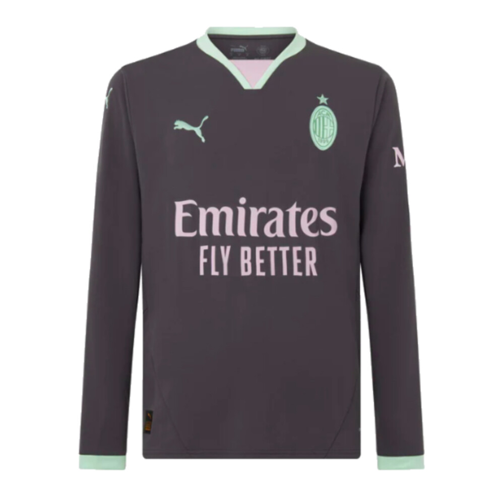 (M) 2024-2025 AC Milan Third Long Sleeve Shirt