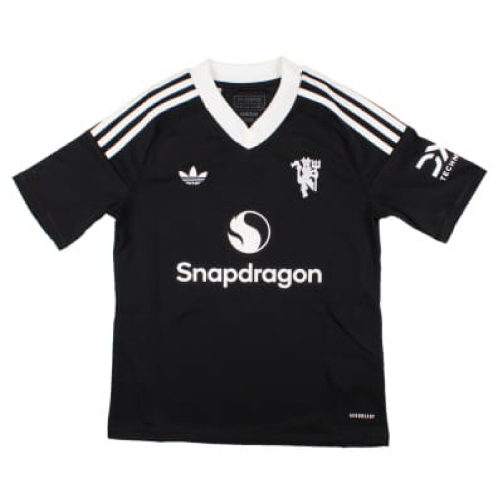 Adidas (Mb) 2024-2025 Man Utd Third Goalkeeper Shirt (Black) - Kids Black